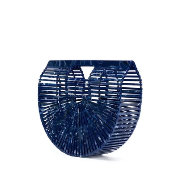 Cult Gaia Lapis Lazuli Mini Acrylic Ark Bag New In Box - Picture 5 of 14